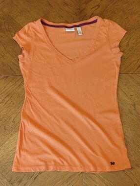 Y2K Aeropostale Orange Short Sleeve V-Neck Tee